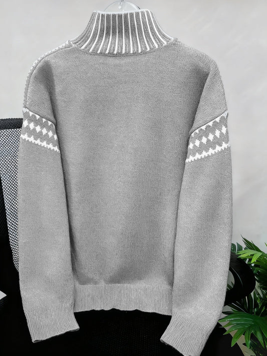 Women's Elegant High Neck Sweater