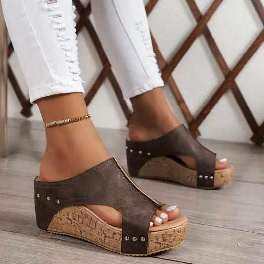 Faith | Elegant Sole Buckle Wedge Sandals