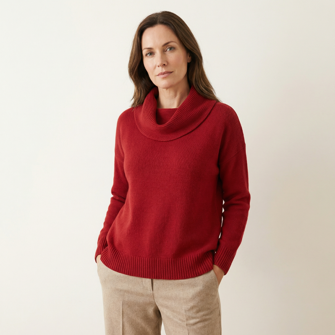 Soft Cowl Neck Sweater