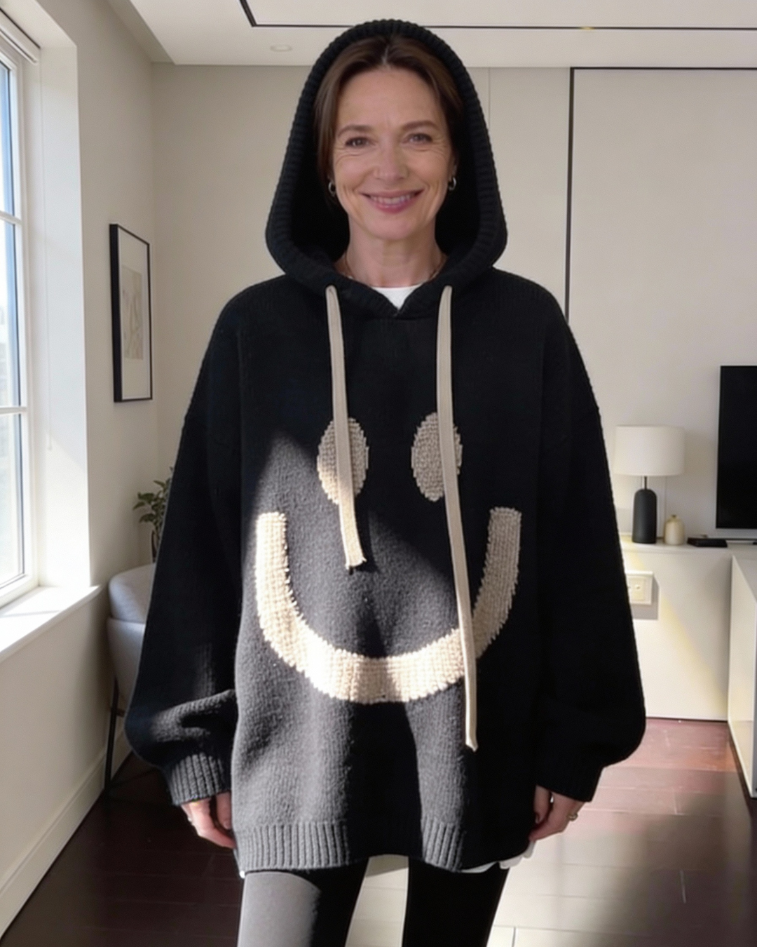 Oversized Smile Hoodie