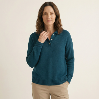 Soft Knit Polo Sweater