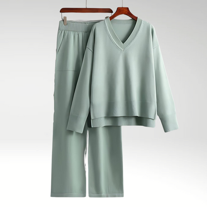 Emily | Luxe V-Neck Two-Piece Set