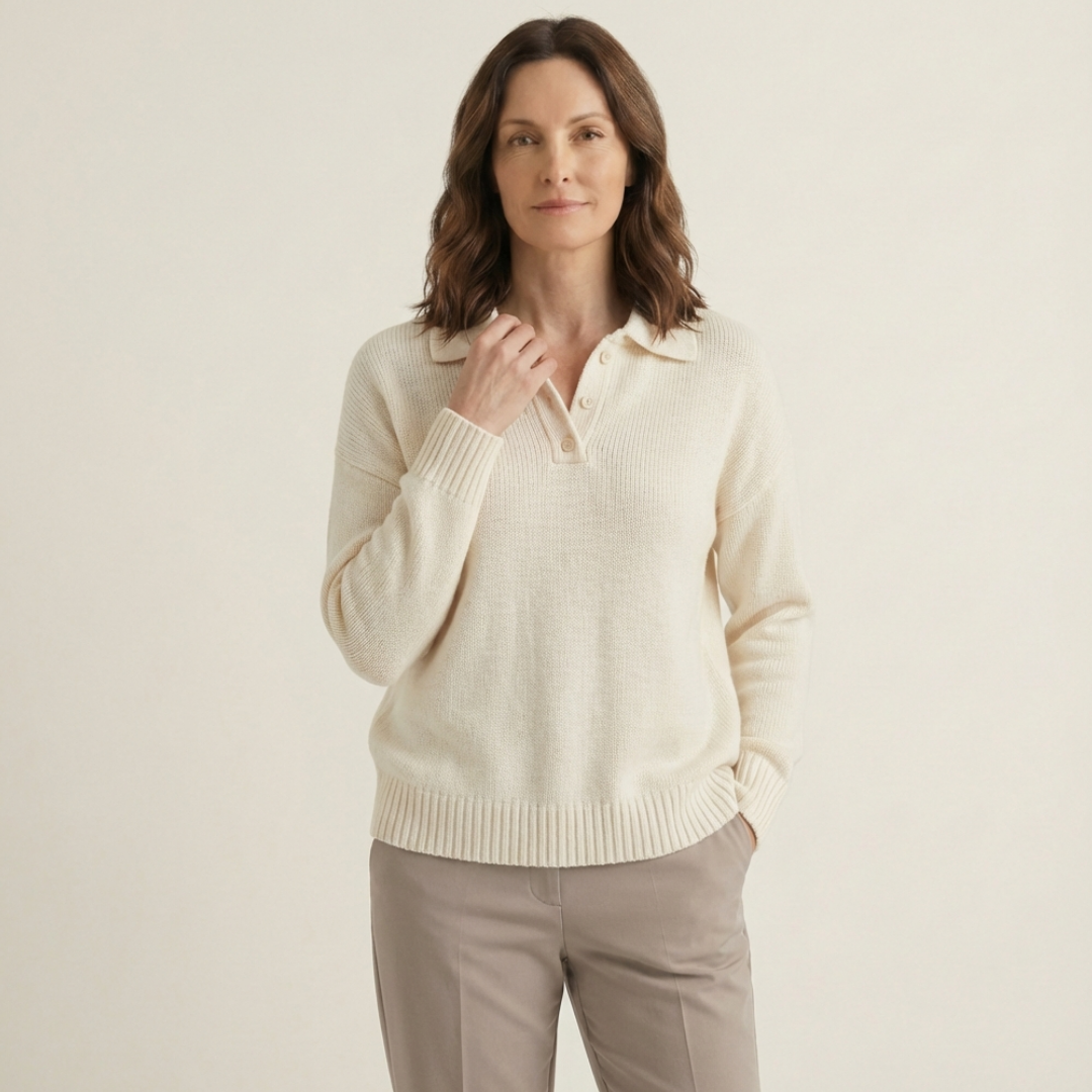 Soft Knit Polo Sweater