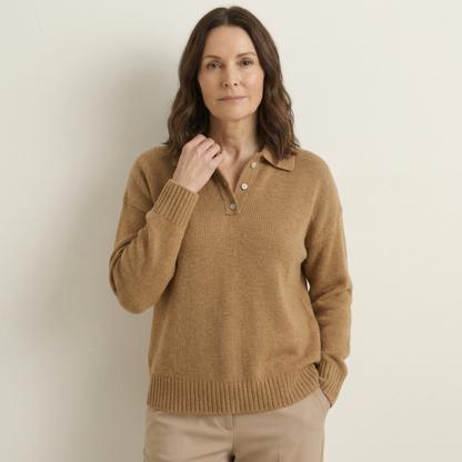 Soft Knit Polo Sweater