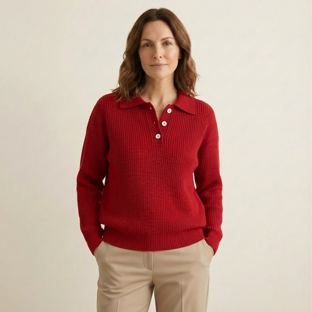 Soft Knit Polo Sweater