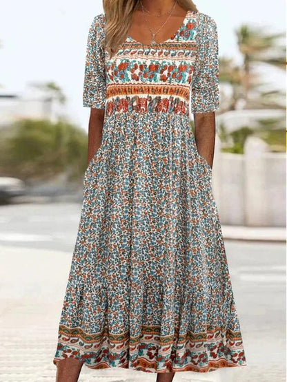 Maya | Bohemian Printed Dress