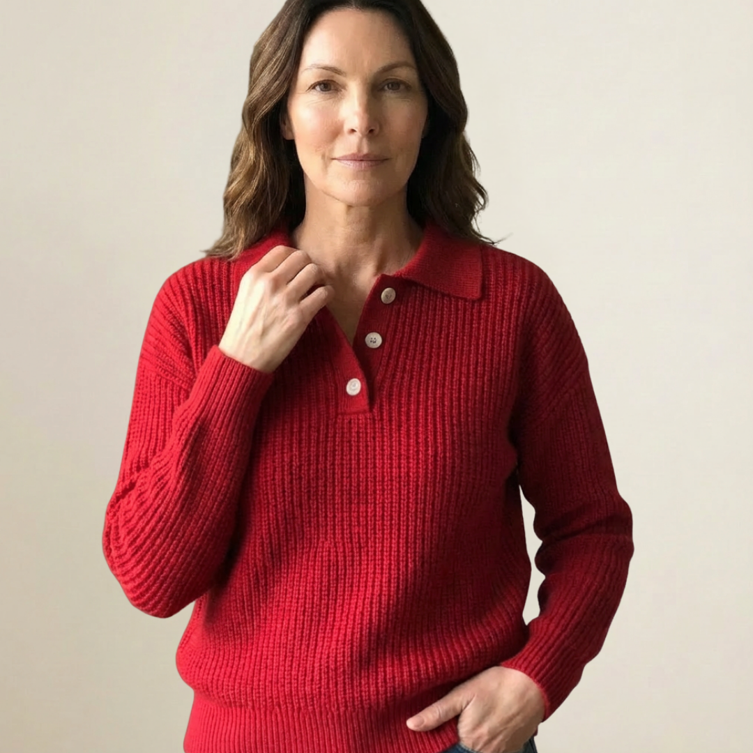 Soft Knit Polo Sweater