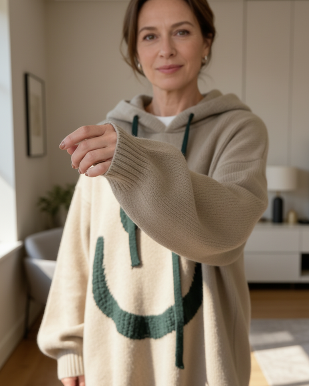 Oversized Smile Hoodie