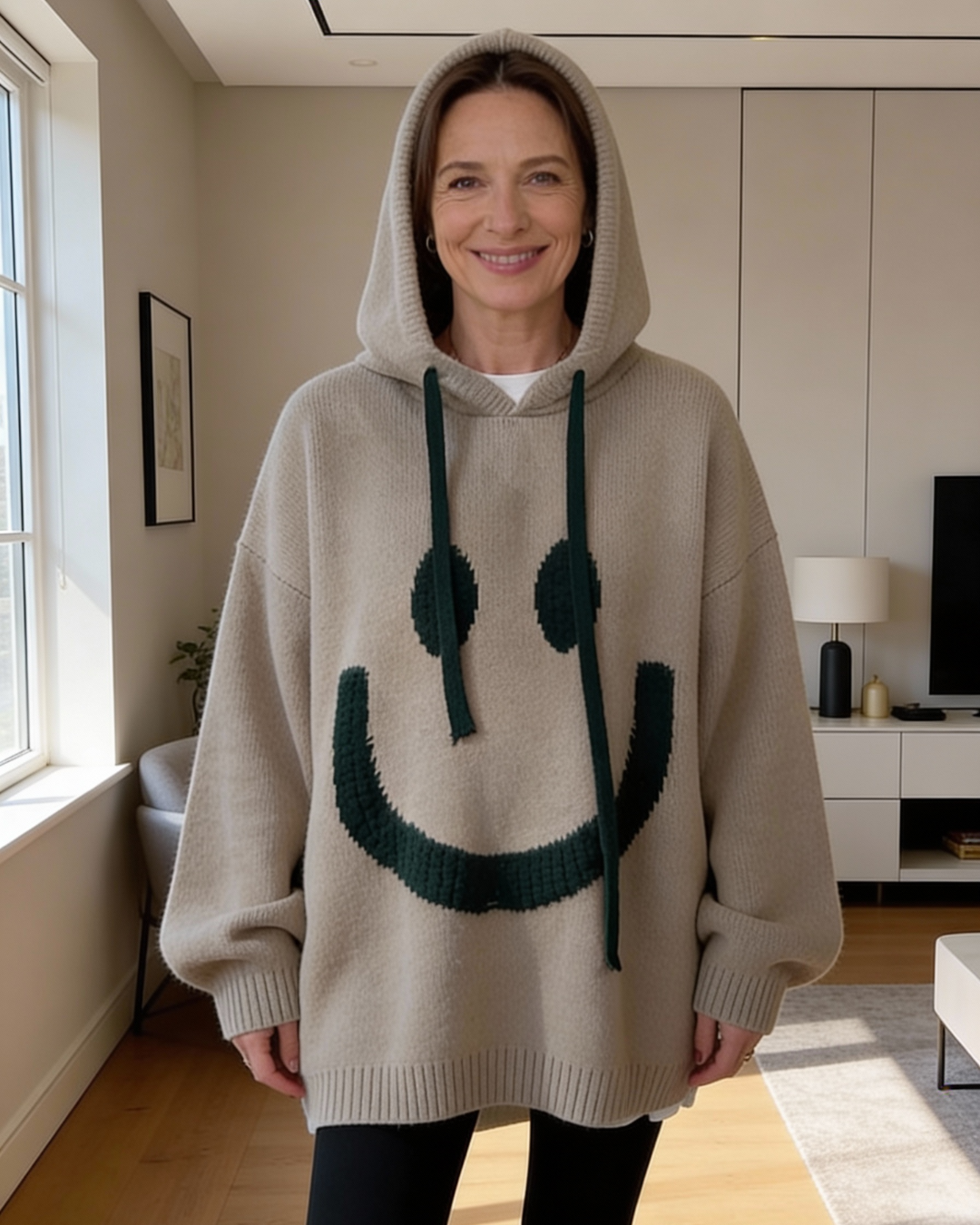 Oversized Smile Hoodie