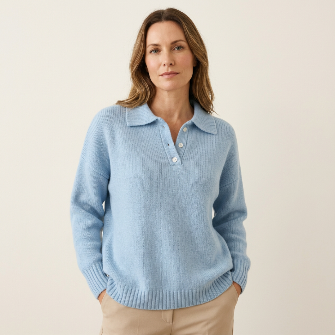 Soft Knit Polo Sweater