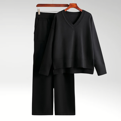 Emily | Luxe V-Neck Two-Piece Set