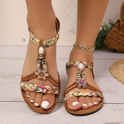 Isla | Bohemian Colorful Woven Sandals