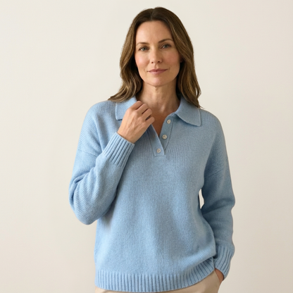 Soft Knit Polo Sweater