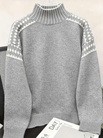 Women's Elegant High Neck Sweater