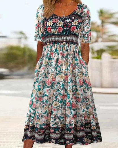 Maya | Bohemian Printed Dress