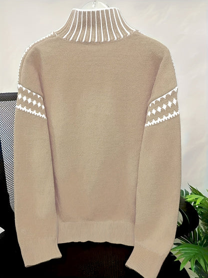 Women's Elegant High Neck Sweater