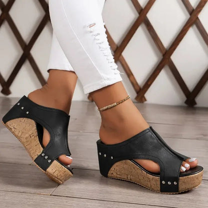 Faith | Elegant Sole Buckle Wedge Sandals