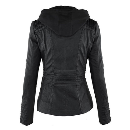 Olive™ - Waterproof Women's Leather Jacket with Hood