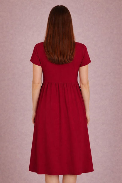 Pauline | Relaxed Short-Sleeve Midi Dress