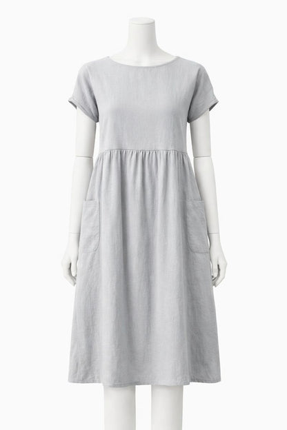 Pauline | Relaxed Short-Sleeve Midi Dress