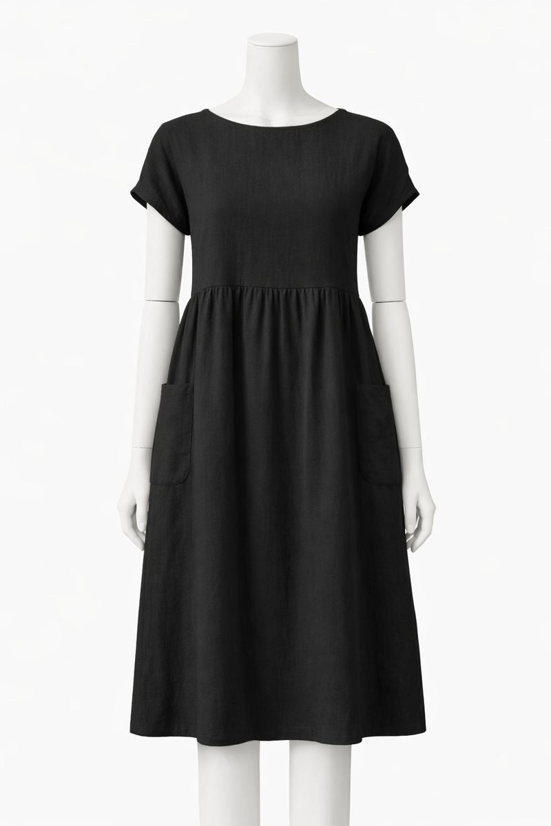 Pauline | Relaxed Short-Sleeve Midi Dress