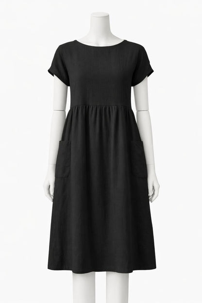 Pauline | Relaxed Short-Sleeve Midi Dress