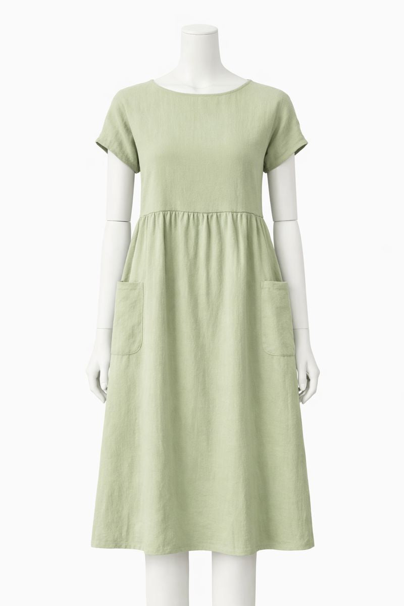 Pauline | Relaxed Short-Sleeve Midi Dress