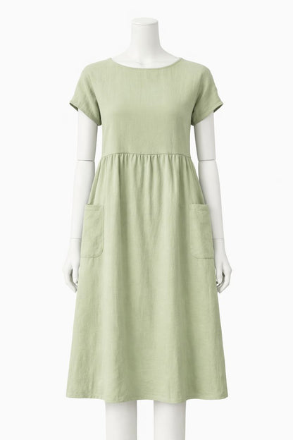 Pauline | Relaxed Short-Sleeve Midi Dress