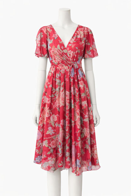 Patricia | Vibrant Abstract Print Midi Dress