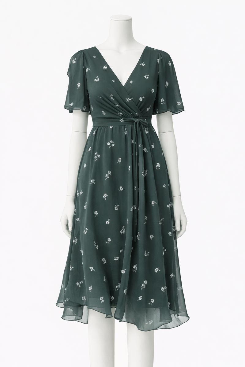 Patricia | Vibrant Abstract Print Midi Dress