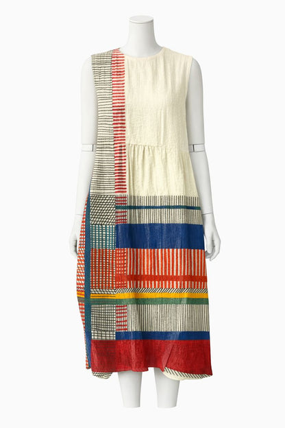 Robin | Bohemian Patchwork Sleeveless Beach Dress