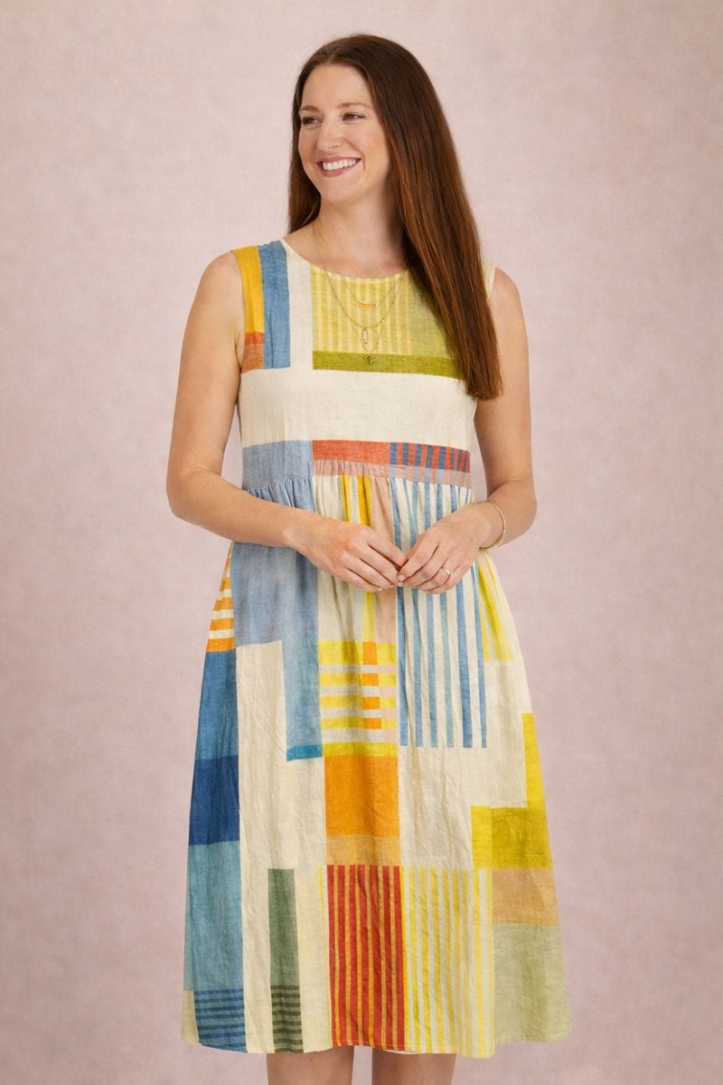 Robin | Bohemian Patchwork Sleeveless Beach Dress