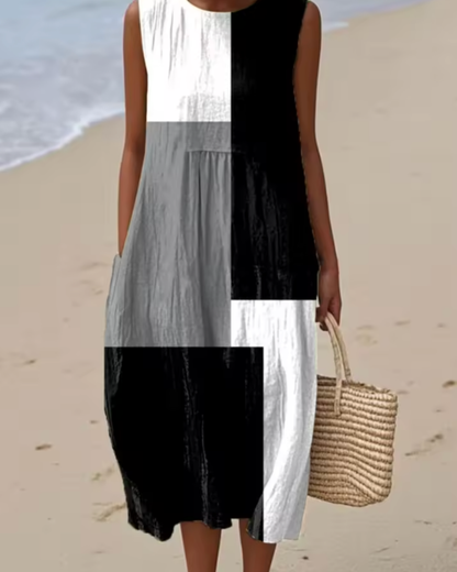 Robin | Bohemian Patchwork Sleeveless Beach Dress