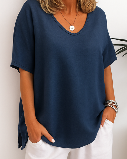 Jessie | Relaxed Fit Short-Sleeve V-Neck Top