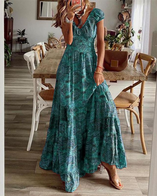 Sienna | Bohemian Floral Maxi Dress