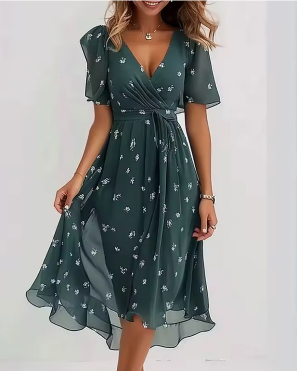 Patricia | Vibrant Abstract Print Midi Dress