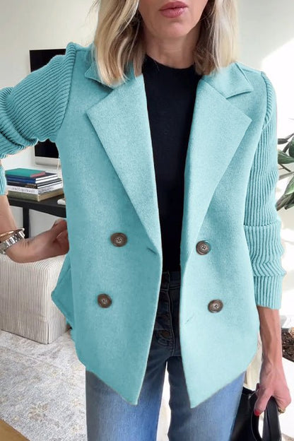 Camryn™ Elegant Knit-Sleeve Blazer