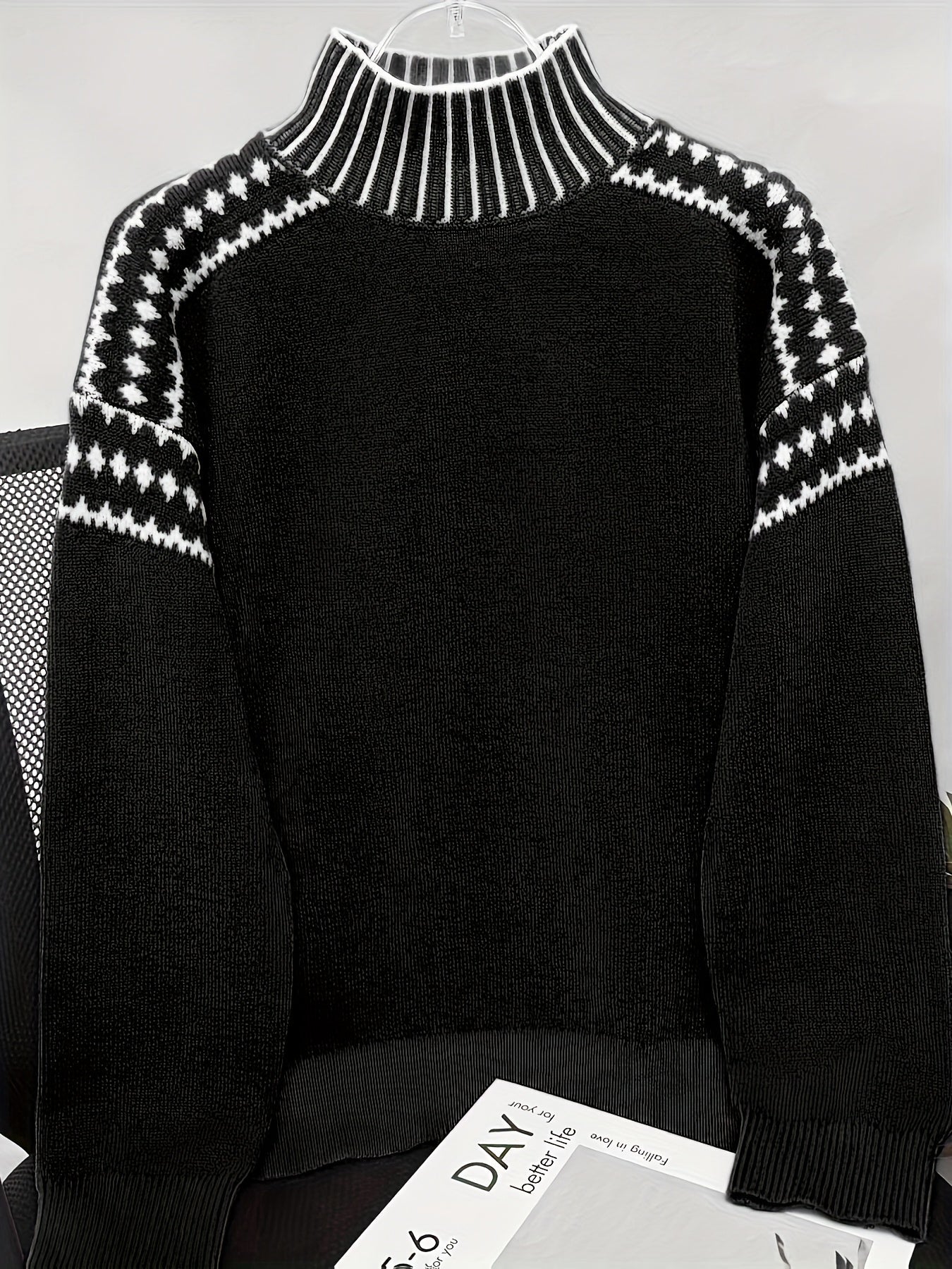 Women's Elegant High Neck Sweater